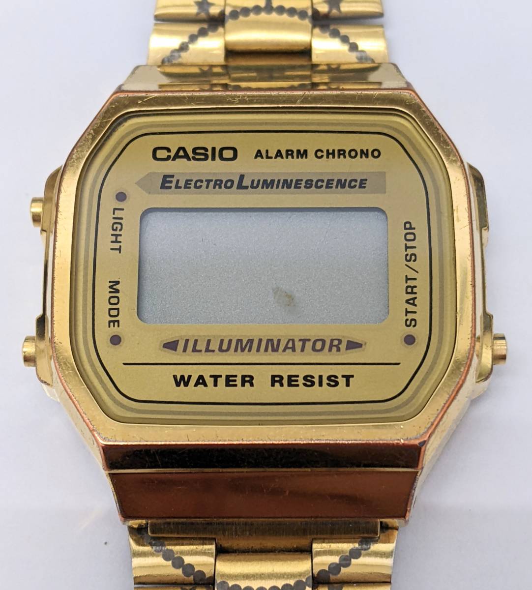 【553】CASIO　カシオ　デジタル　腕時計　1572　A168　SIERA　LEONE　ゴールド　SS　クオーツ_画像2
