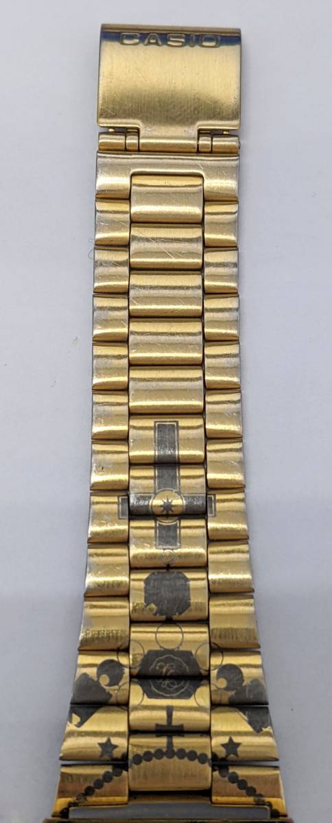 【553】CASIO　カシオ　デジタル　腕時計　1572　A168　SIERA　LEONE　ゴールド　SS　クオーツ_画像3