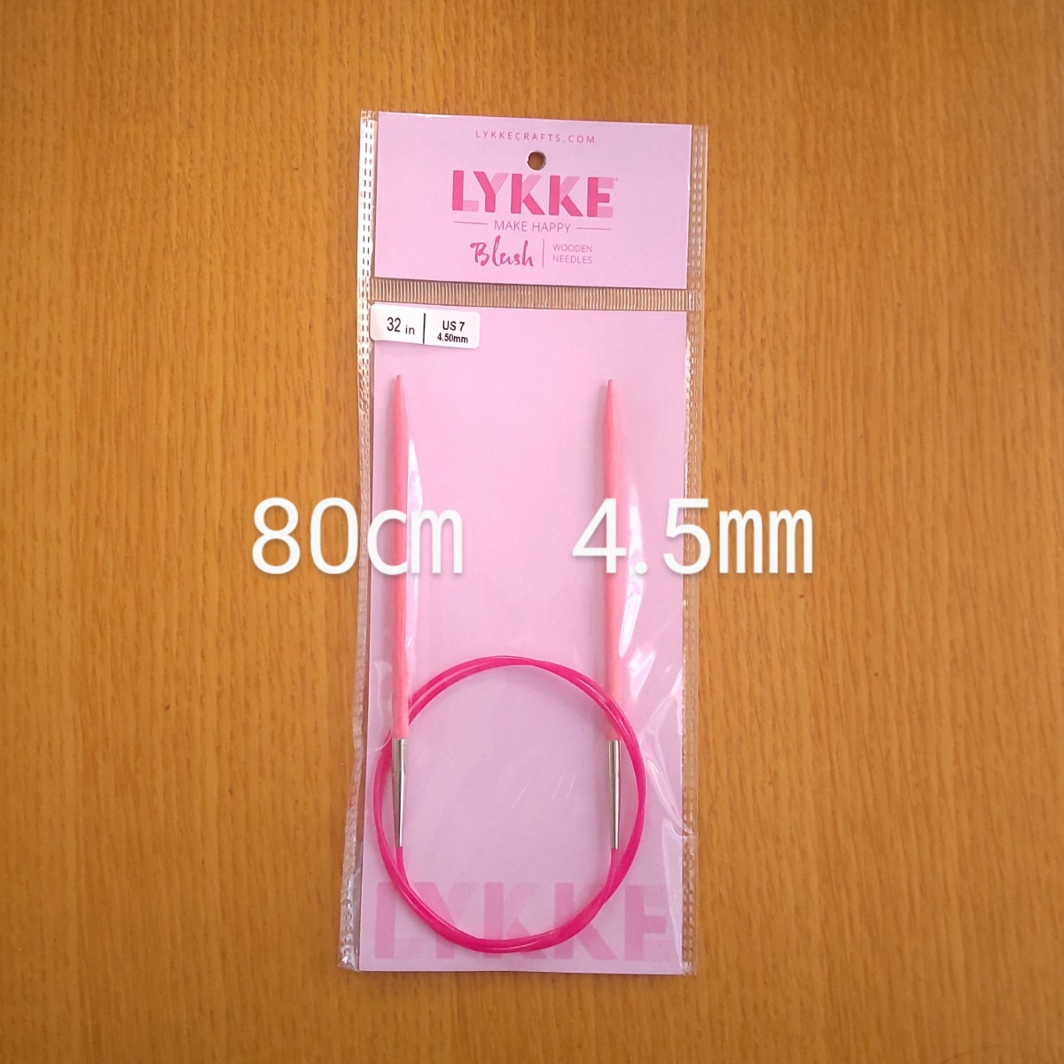 Lykke　リッケ　Blush　80㎝　4.5㎜　木製輪針_画像1