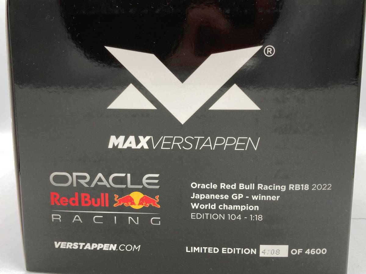 MVショップ限定 1/18 レッドブル ホンダ Red Bull HONDA M.フェルスタッペン RB18 日本GP ミニチャンプス PMA 2022 World Champion_画像8