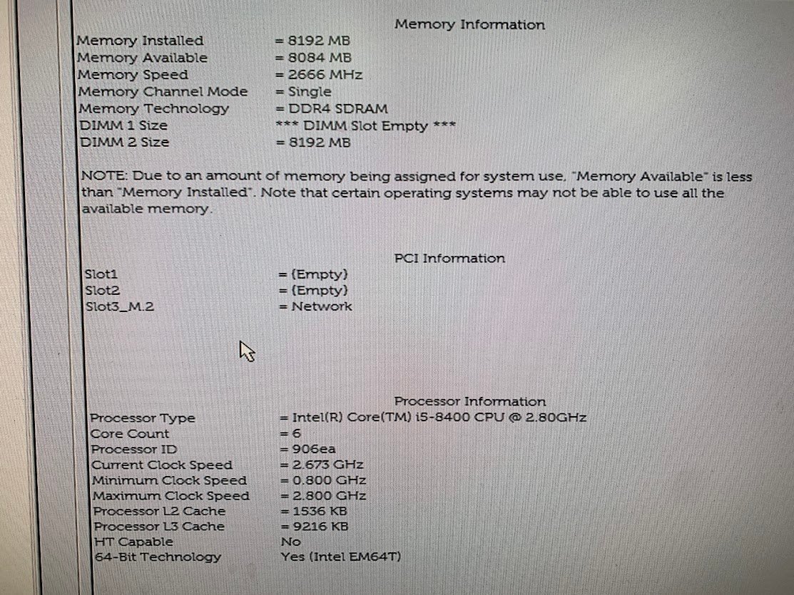 【ハード王】1円～/Dell Vostro3470/Corei5-8400/8GB/ストレージ無/6692-B3_画像2