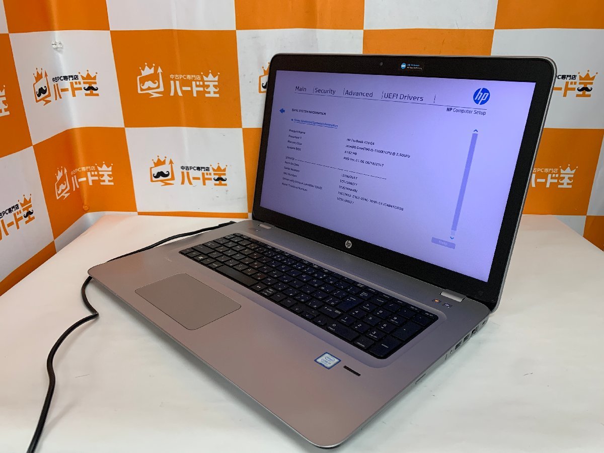【ハード王】1円～/HP ProBook470G4/Corei5-7200U/8GB/ストレージ無/7675-D13_画像1