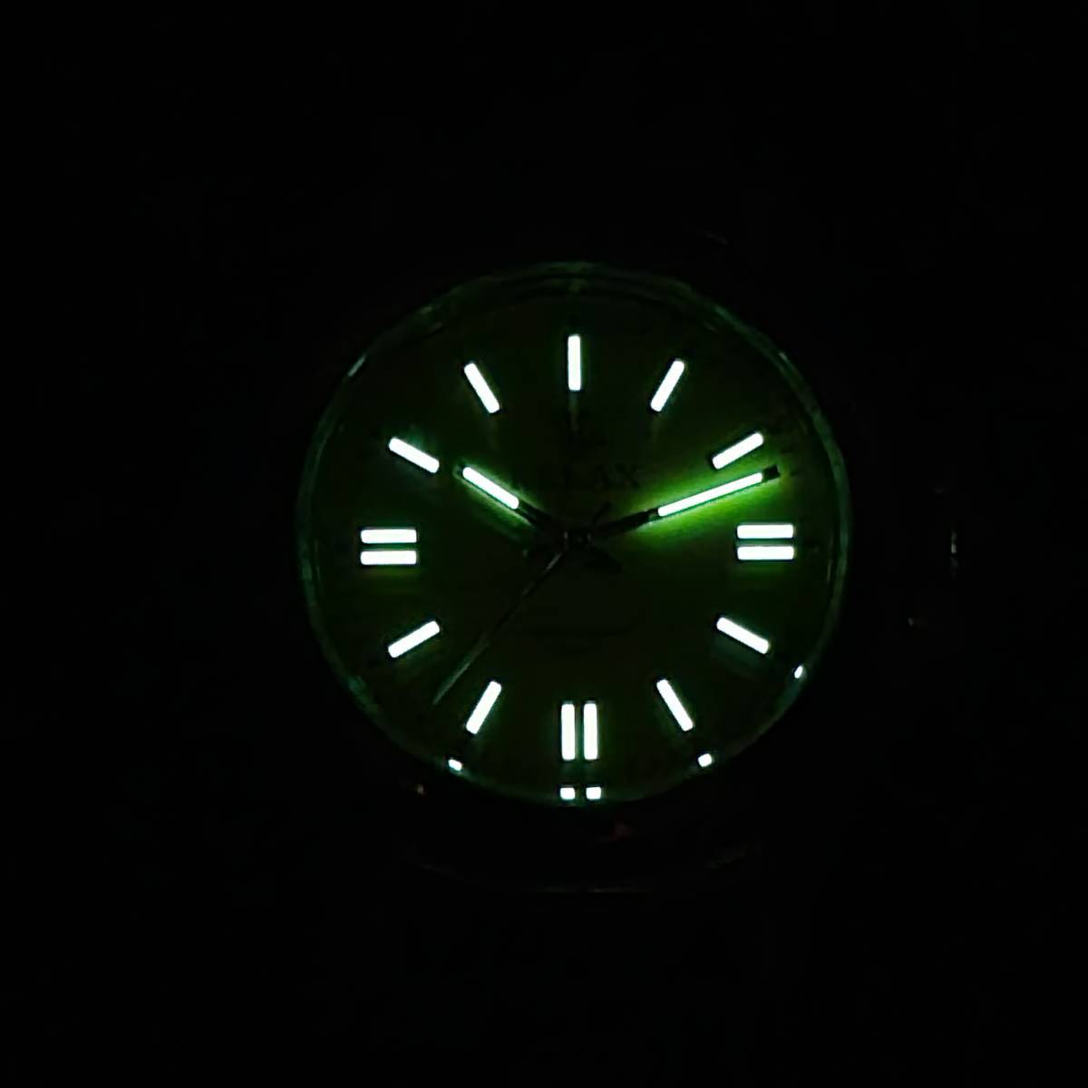 【即決大特価】RELAX リラックス 王冠ロゴ OP32-S カスタム腕時計 オールスターパーペチュアル 遊び心があり魅力的モデル グリーン文字盤