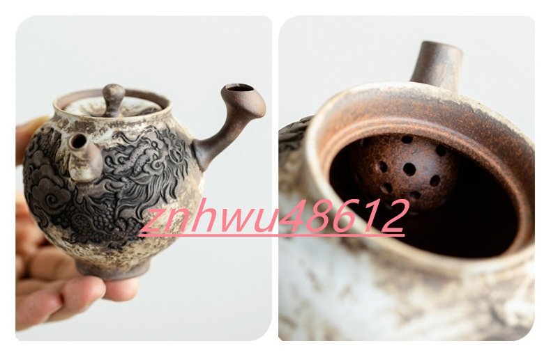 [エスペランザストア]職人手作り 陶器 煎茶道具 茶壺 茶壷 急須 常滑焼 茶器 茶道具 容量：130ML_画像4