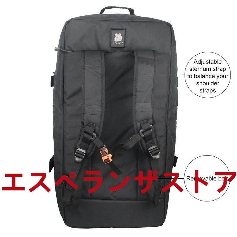 [エスペランザストア]2way ダッフルバッグ トラベルバッグ バックパック ミリタリーバッグ 60L 旅行かばん 大容量 アウトドア スポーツ サ_画像3