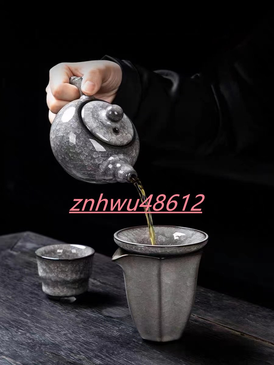 [エスペランザストア] 職人手作り 陶器 煎茶道具 茶壺 茶壷 急須 常滑焼 茶器 茶道具 湯呑 茶托 15個セット 容量：100ML_画像2