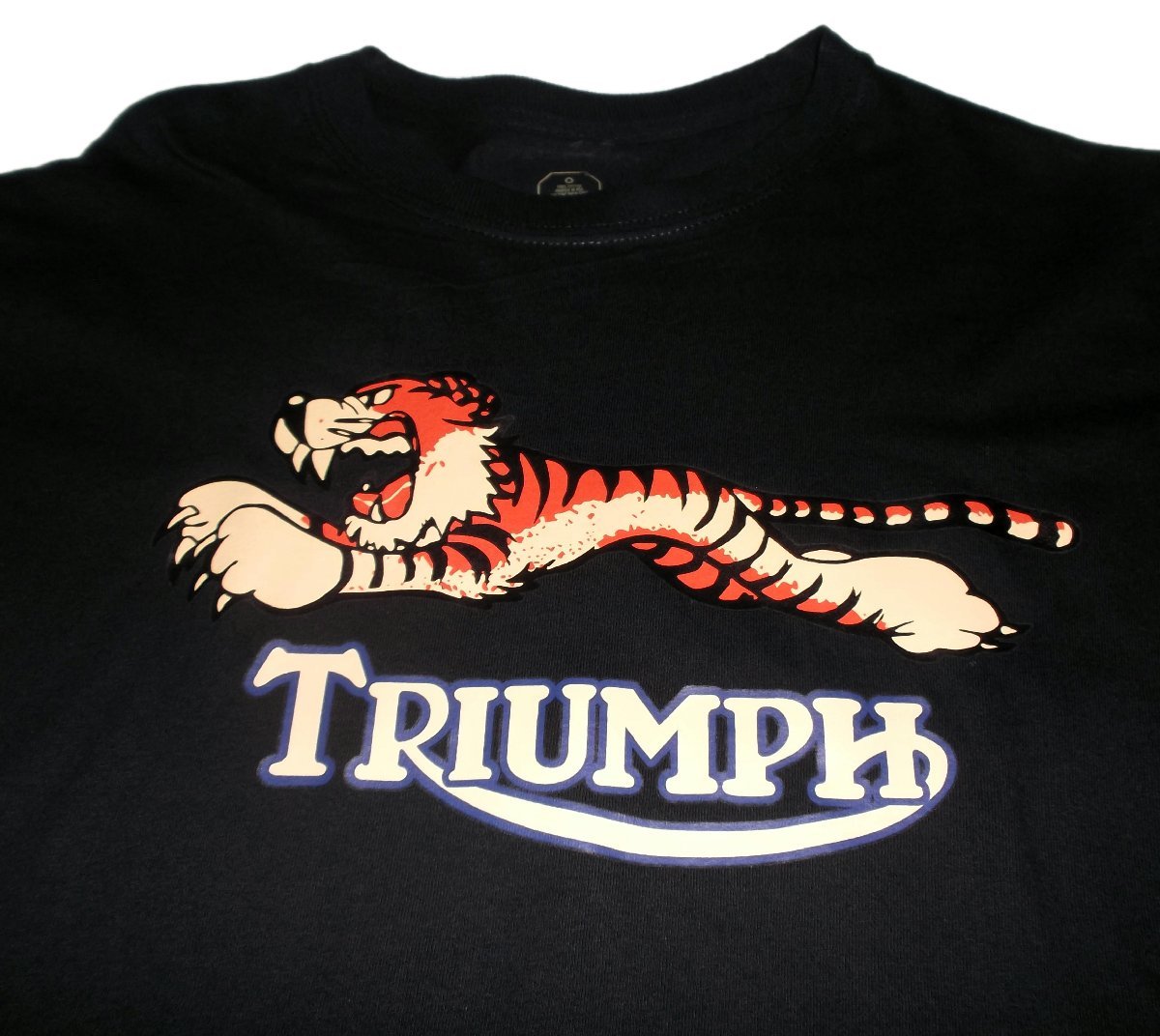 ★トライアンフ Tシャツ TRIUMPH タイガー 黒 XL 正規品 虎 tiger rockers ace cafe 英国車_画像4