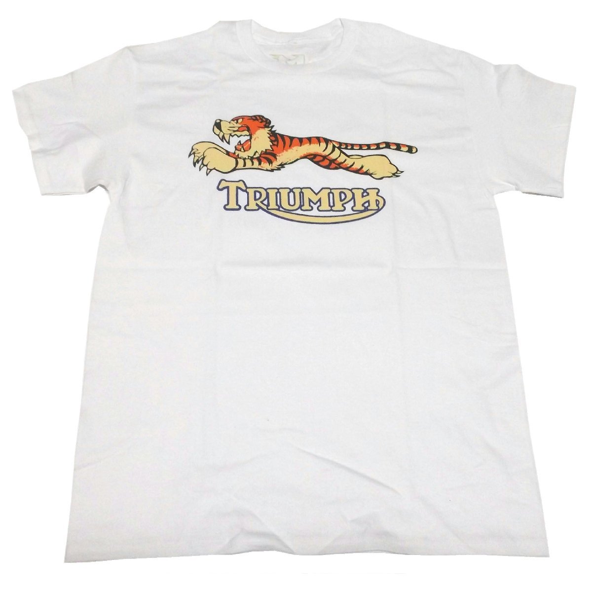 ★トライアンフ Tシャツ TRIUMPH タイガー 白 L 正規品 虎 tiger rockers ace cafe 英国車_画像3