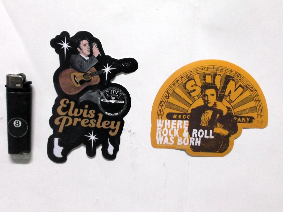 ★エルヴィス プレスリー ステッカー Elvis Presley 2pcs 正規品 STICKER sun studio records rockabilly_画像4