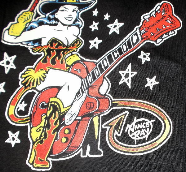 ★ヴィンス レイ Tシャツ Vince Ray Guitar Girl - S 新品 rockabilly gretsch グレッチ ギター_画像3