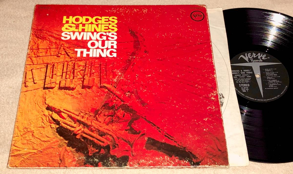 ●激レア自筆サイン入り！極美再生完オリJohnny Hodges & Earl Fatha Hines / Swing’s Our Thing Georgie Fameインスパイア曲Cat Anderson_画像1