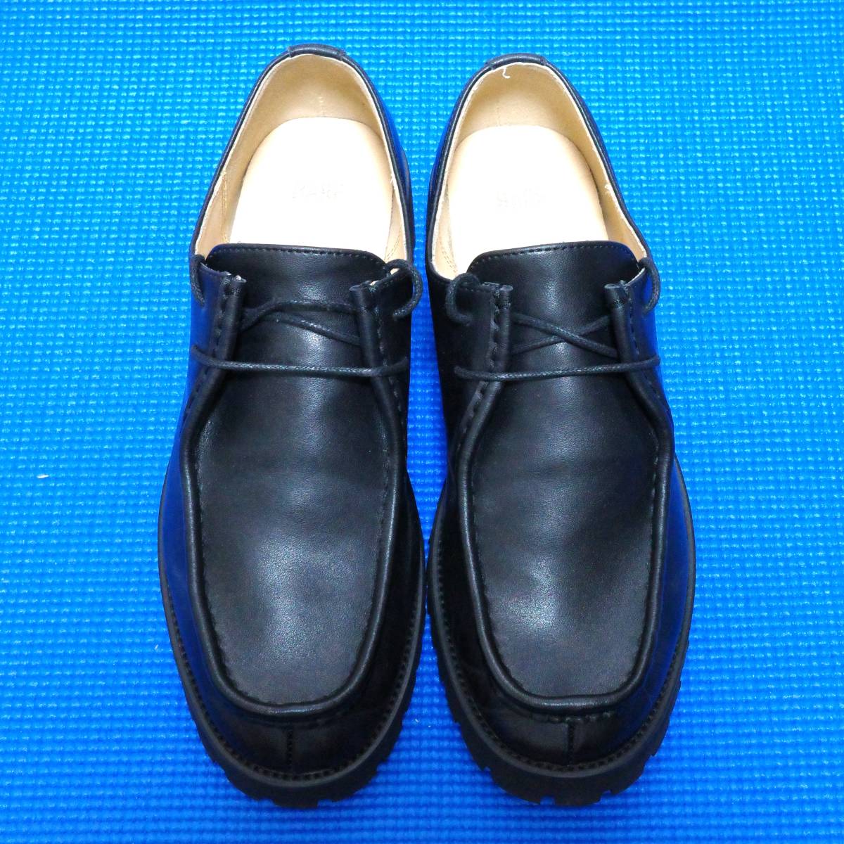 ■送料無料■匿名配送■美品■HARE ハレ JAPANレザーチロリアンシューズ 黒■M（約26.5cm）■日本製 革靴 ビジネス カジュアル■_画像3