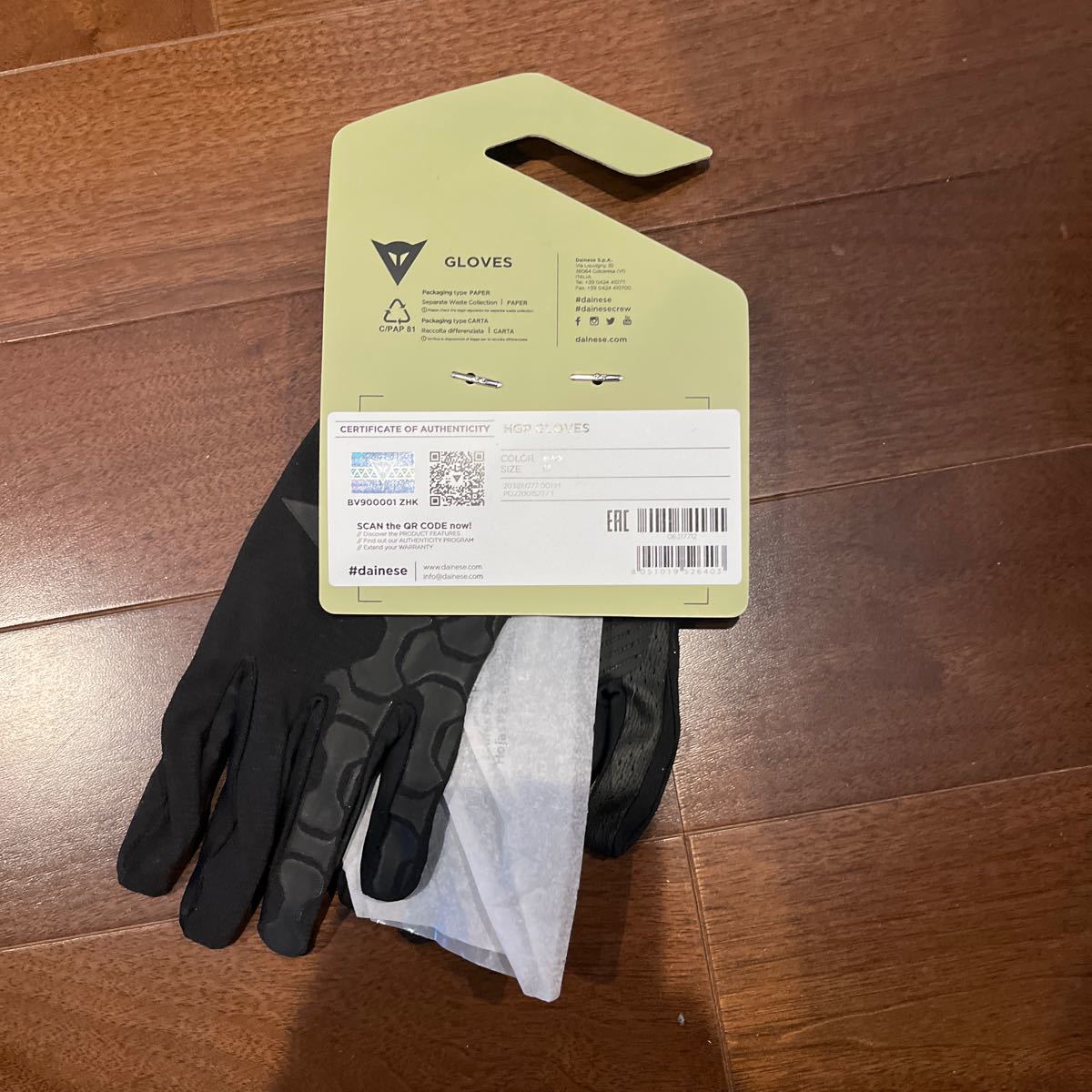 Dainese HGR Gloves black(ダイネーゼ HGR グローブ 黒/ブラック）サイクリング グローブ サイズM(8.5) 新品未使用_画像5