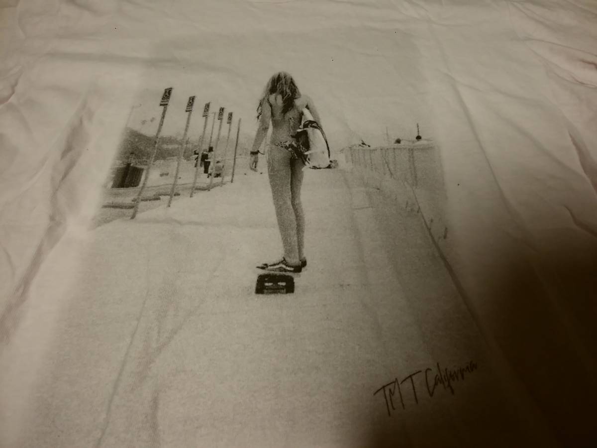 【TMT】TシャツXL 日本製 人気アイテム 「S/SL RAFI JERSEY(CALIFORNIA LIFE) 」 ガールプリント入り 限定フォトTシャツ 希少ビッグサイズの画像8
