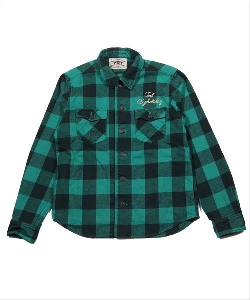 【TMT】バッファローチェックシャツL 日本製 シャツジャケット 「PIECE DYED BUFFALO CHECK SHIRTS」 名作 人気アイテム_画像2