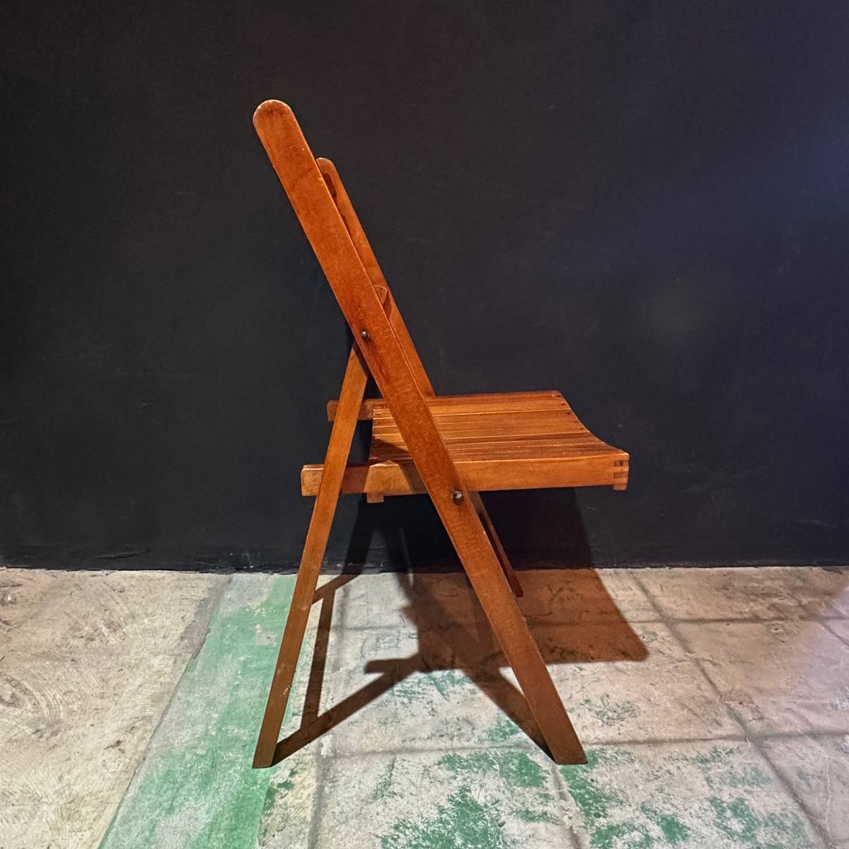 【Vintage】~1960s Folding Chair フォールディングチェア 折り畳みイス 椅子 アウトドア キャンプ 店舗什器 ヴィンテージ アンティーク B_画像5