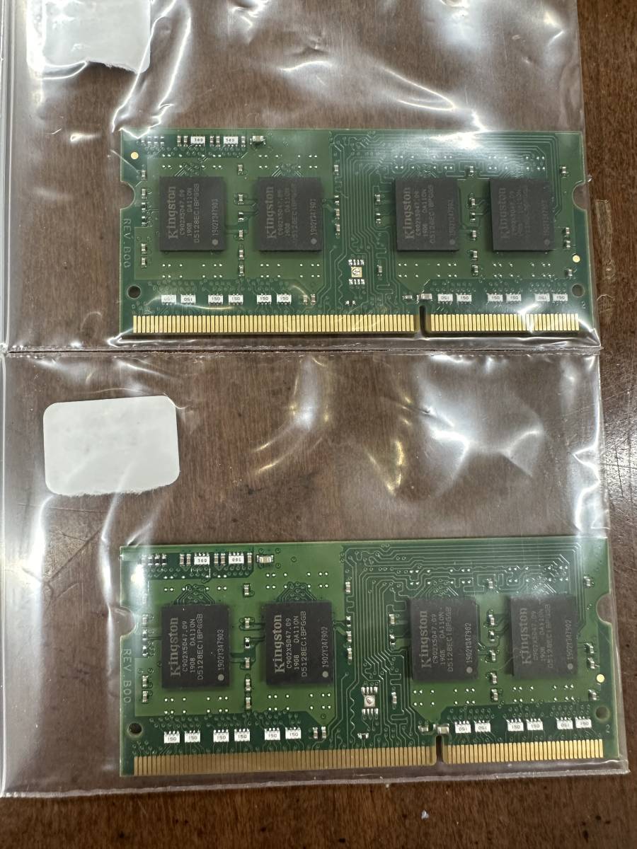 ◆◇DDR3メモリ　ノートPC用　Kingston　4GB×2　1333　動作確認済み　No.67◇◆_画像2