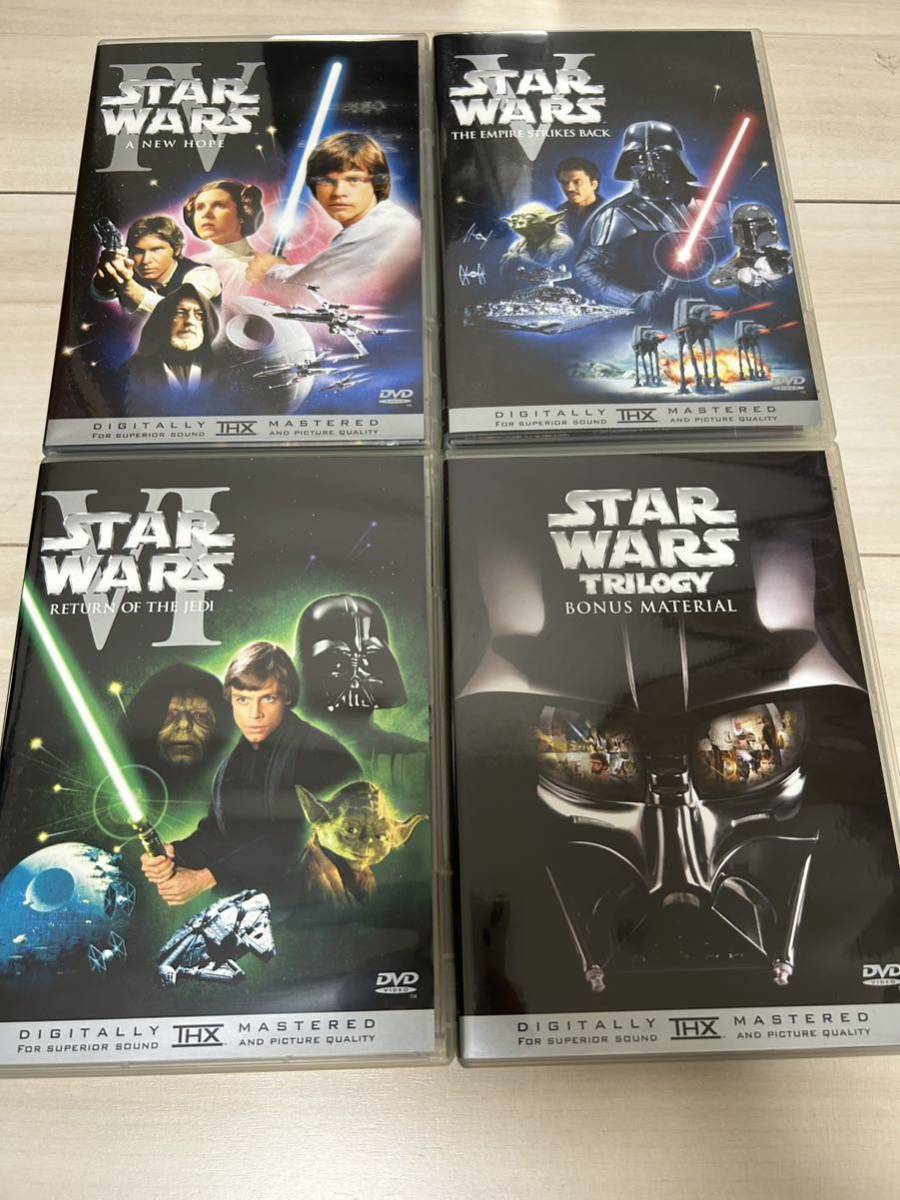 スターウォーズ トリロジー DVD-BOX 4枚組 洋画 エピソードⅣ Ⅴ Ⅵ ジョージルーカス STARWARS ライトセイバー ダースベイダーの画像2