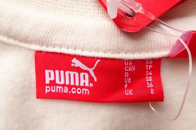 PUMA/プーマ/長袖トレーナー/プルオーバー/表地スウェット/裏起毛素材/ロゴししゅうプリント/ベビーピンク/XSサイズ/タグ付(1/31R6)_画像3