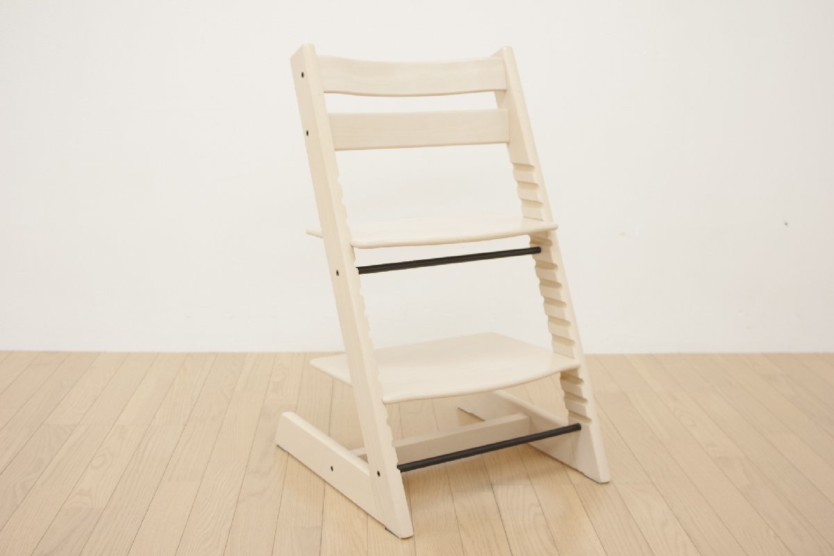 展示品 STOKKE ストッケ TRIPP TRAPP トリップトラップ ハイチェア ベビーチェア ノルウェー ホワイトベージュ 高さ調節機能付き_画像1