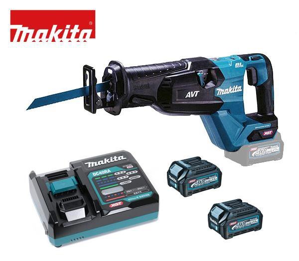 新品 makita マキタ 充電式レシプロソー JR002GRDX 純正バッテリBL4025×2本 充電器DC40RA・ケース付_画像1