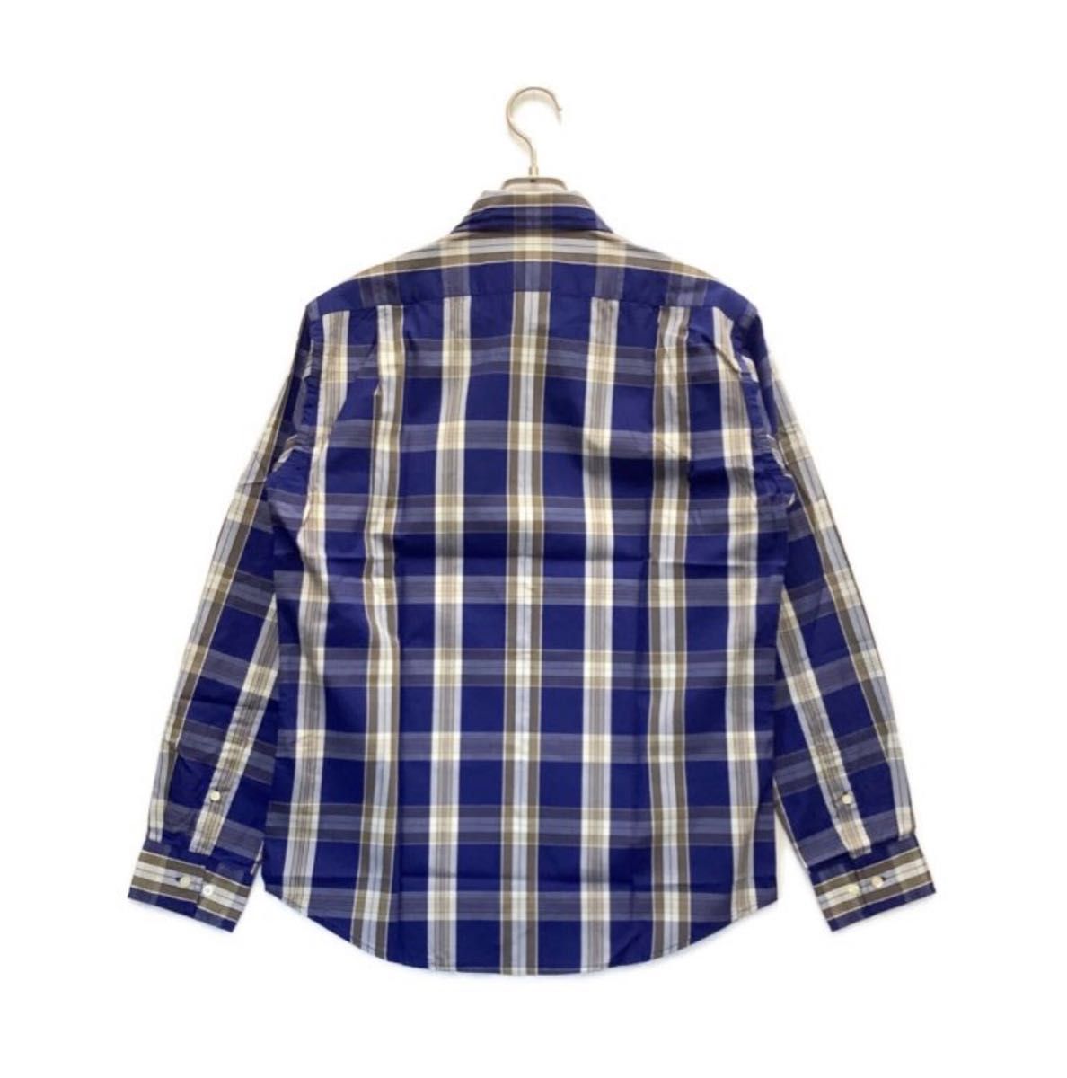 これからの季節に新品タグ付き！LACOSTE ブルー長袖シャツ サイズL（4）大きめサイズ