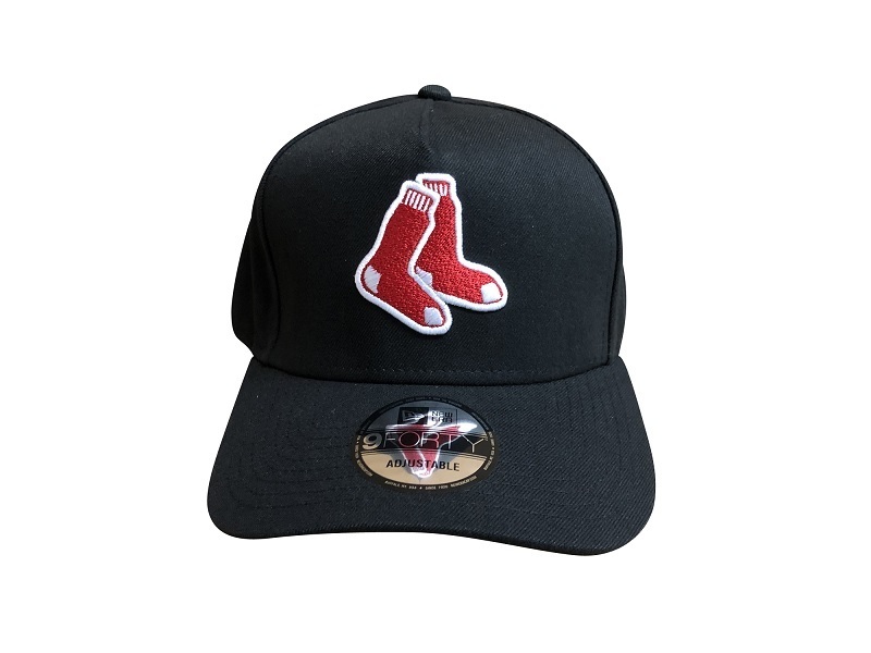 cap-219 NEW ERA 9FORTY ADJUSTABLE MLB Boston Red Sox CAP ニューエラ キャップ 帽子 ベースボールキャップ ブラック_画像1