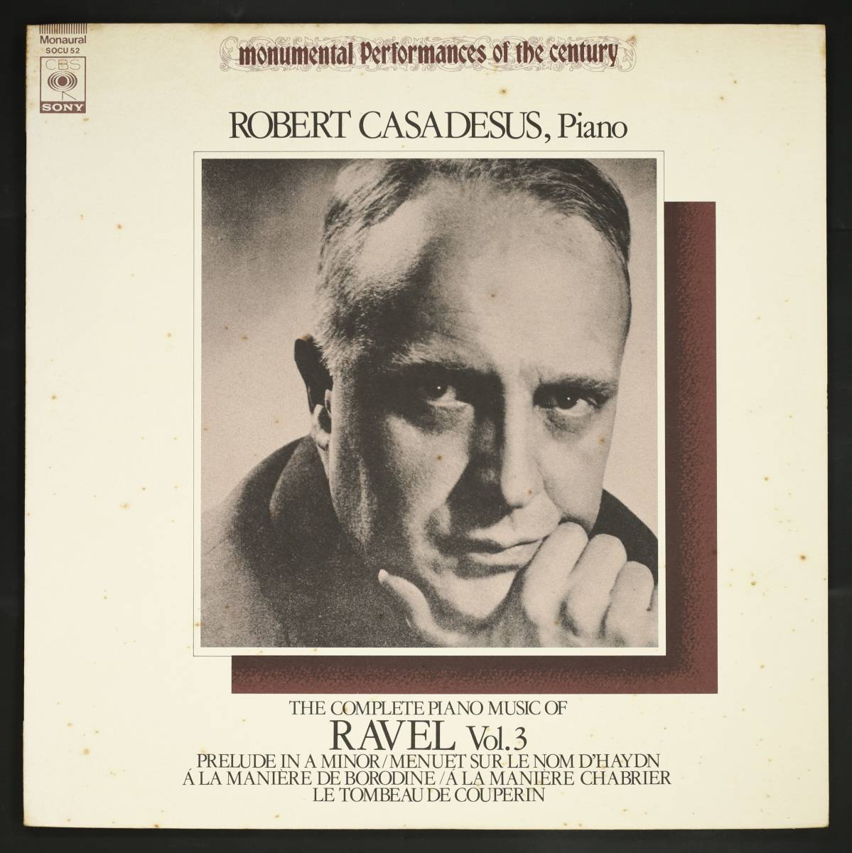 【国内盤LP】ロベール・カザドシュ/ラヴェル・ピアノ曲全集 VOL.3 前奏曲 クープランの墓(並良品,Robert Casadesus)_画像1