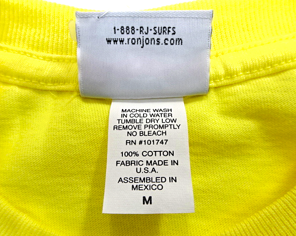 M 未使用【RON JON L/S Tee 90s USA YELLOW ロンジョン サーフ ロンTシャツ レア オールド ヴィンテージ ビンテージ デッドストック】_画像7