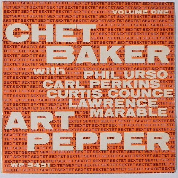 ★Chet Baker/Art Pepper Sextet★Volume One イタリアWORLD PACIFIC WP 5451 (mono) 廃盤EP !!!_画像1