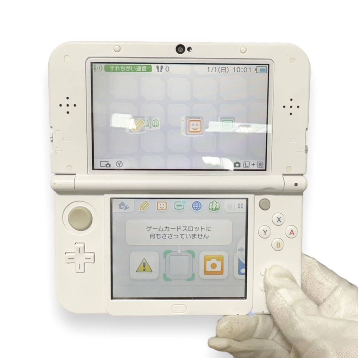 【液晶極美品】任天堂 new ニンテンドー 3DS LL 本体 パールホワイト Nintendo 動作確認済み_画像2