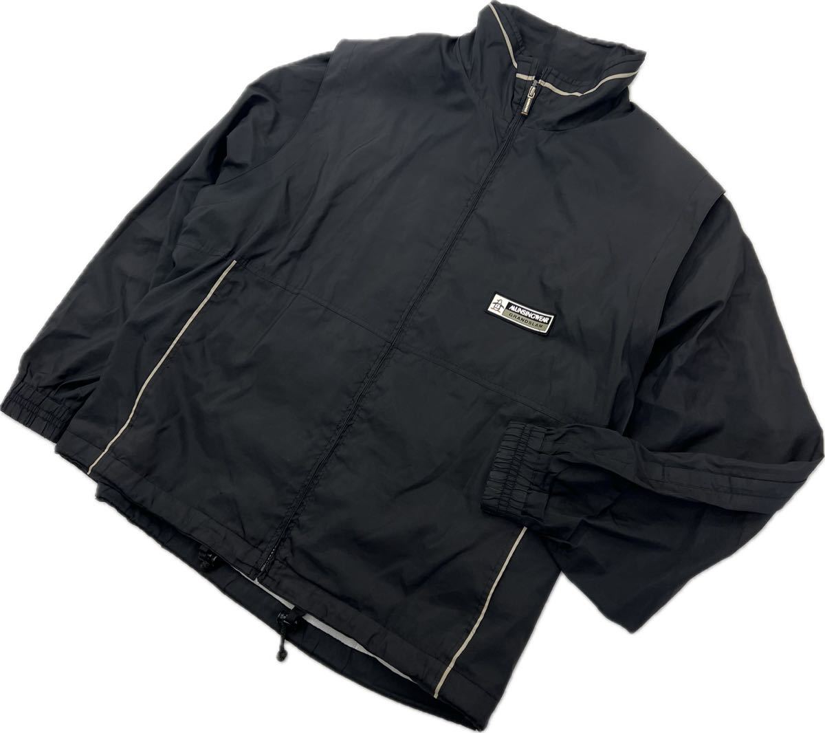 Munsingwear * GOLF nylon jacket Wind breaker M black black Golf training Munsingwear wear Grand s Ram #AC303