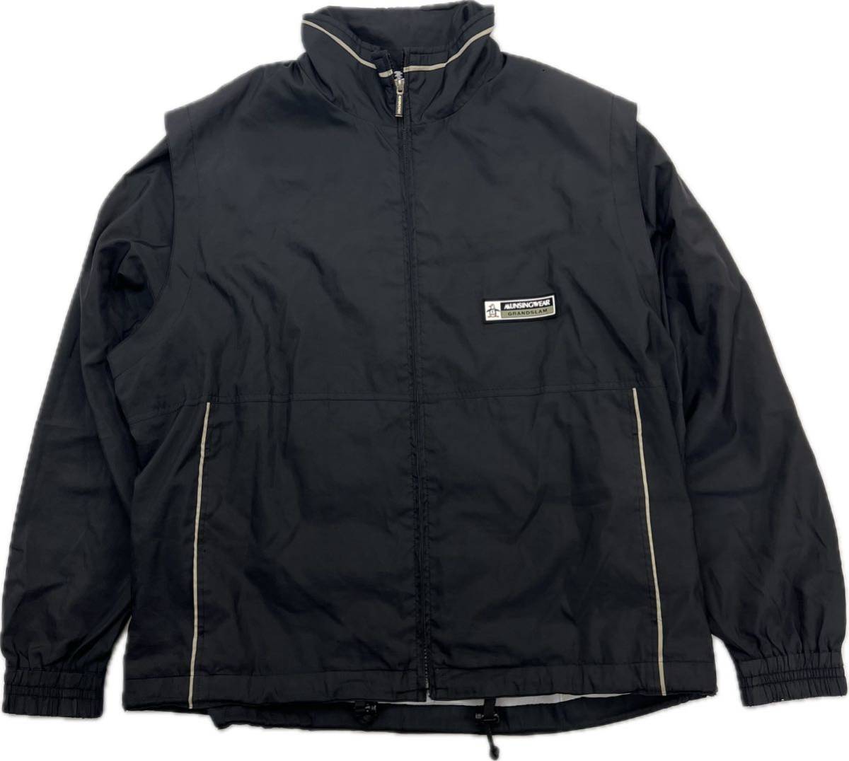 Munsingwear * GOLF nylon jacket Wind breaker M black black Golf training Munsingwear wear Grand s Ram #AC303