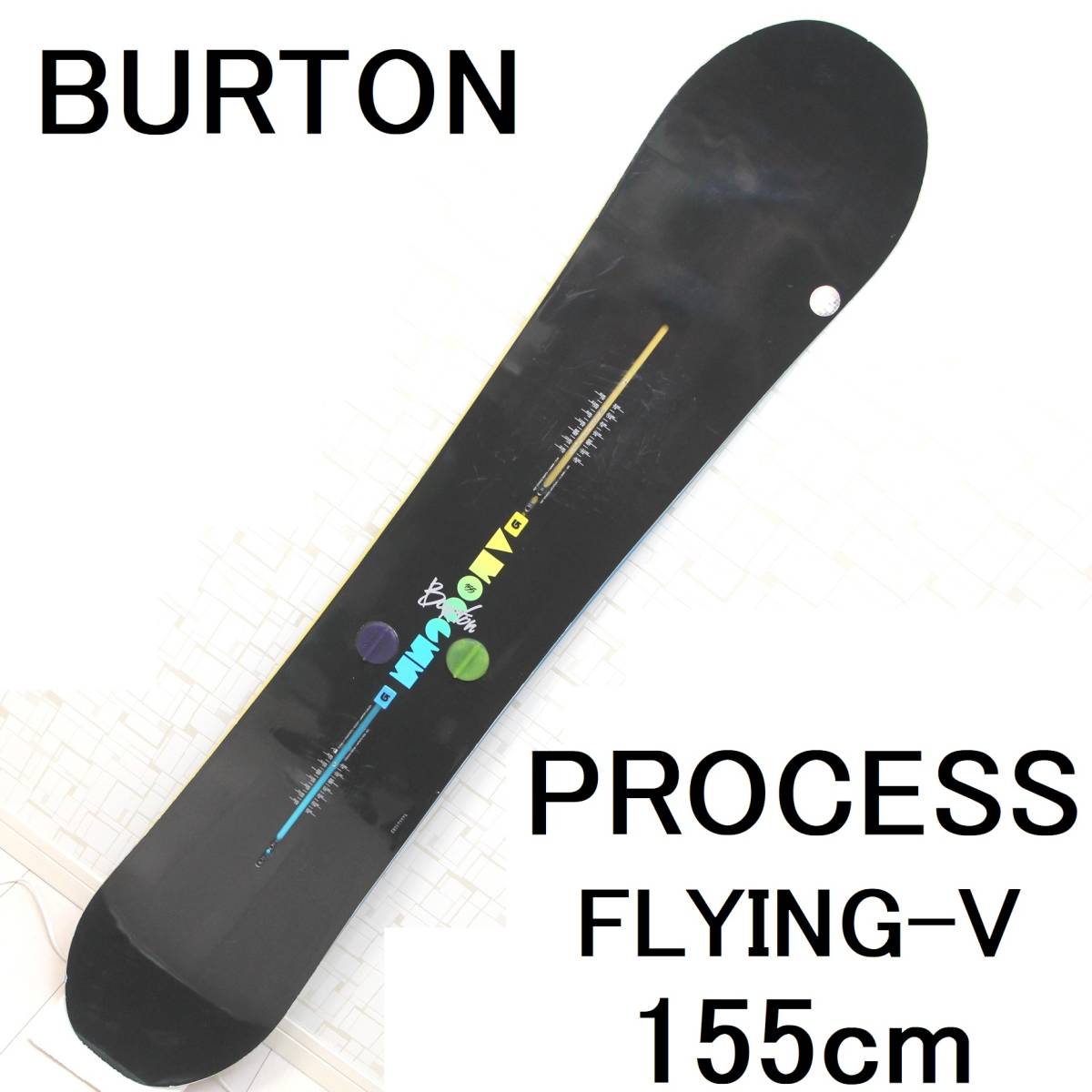 【155cm】BURTON PROCESS FV バートン プロセス FLYING-V ダブルキャンバー スノーボード グラトリ ロッカー 初心者 ジブ 240131