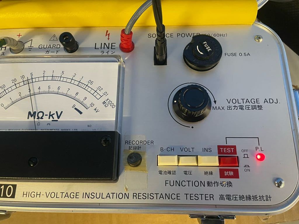 MUSASHI ムサシ 高電圧絶縁抵抗計 DI-10 通電のみ、実際の確認して無いですから、現状品未確認ジャンク品部品取り_画像5