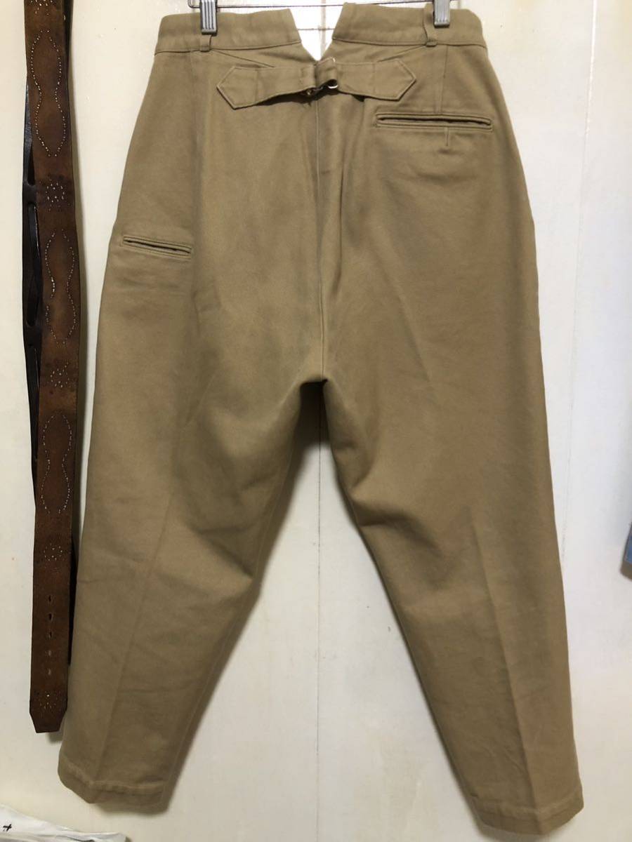 KAPTAIN SUNSHINE シンチバック　フレンチワークパンツ　コットンツイルキャプテンサンシャイン　Tapered Trouser 32_画像1