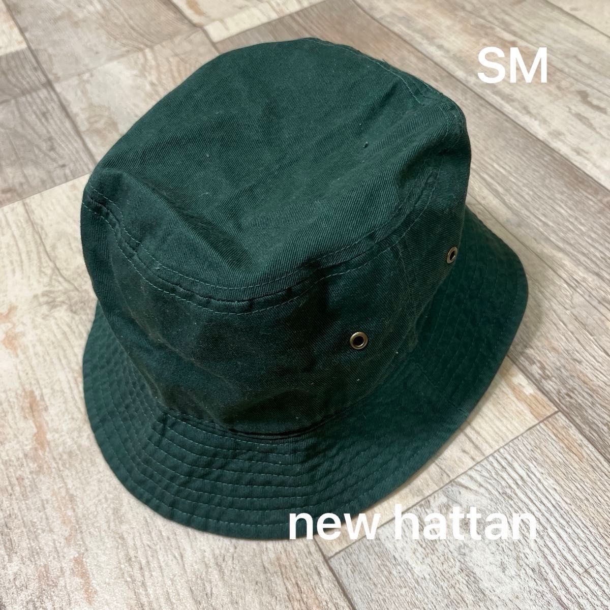 new hattan 美品モスグリーン　バケハ　 バケットハットSM