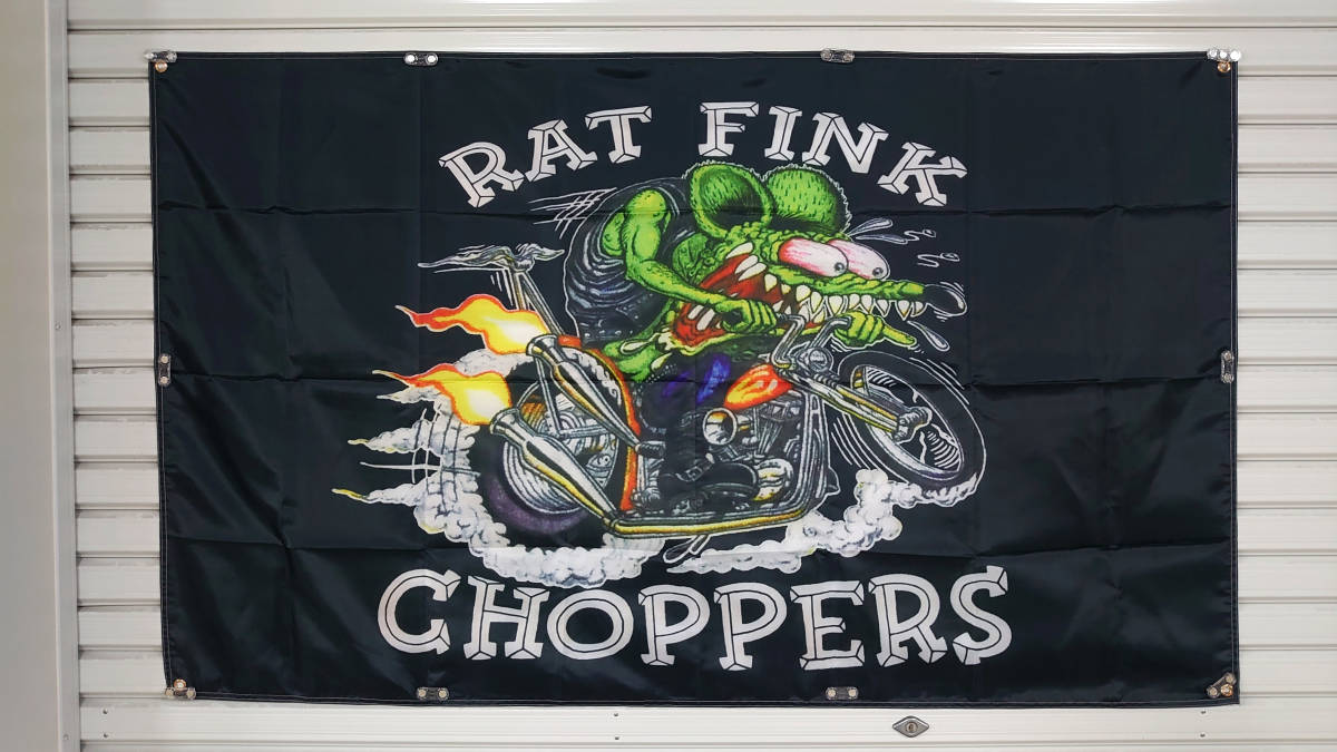 ■ラットフィンク フラッグ P17 アメリカン雑貨 世田谷ベース 看板 旗 バナー ポスター ガレージ装飾 グッズ RAT FINK バイク アイテムの画像1