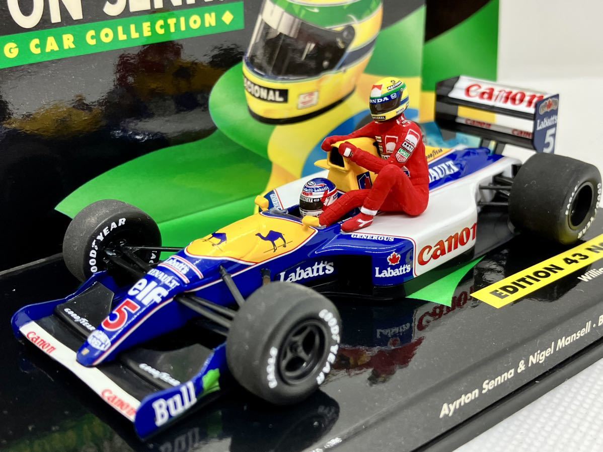 ◆1/43◆キャメル ウィリアムズ ルノー FW14 #5◆N.マンセル◆セナタクシー◆ライドオンセナ◆タバコカスタム◆1991 イギリスGP◆PMA◆_画像1