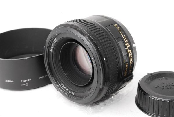 ★極上品★ ニコン NIKON AF-S NIKKOR 50mm F1.8 G ★HB-47フード付き★ #E07165-180_画像1