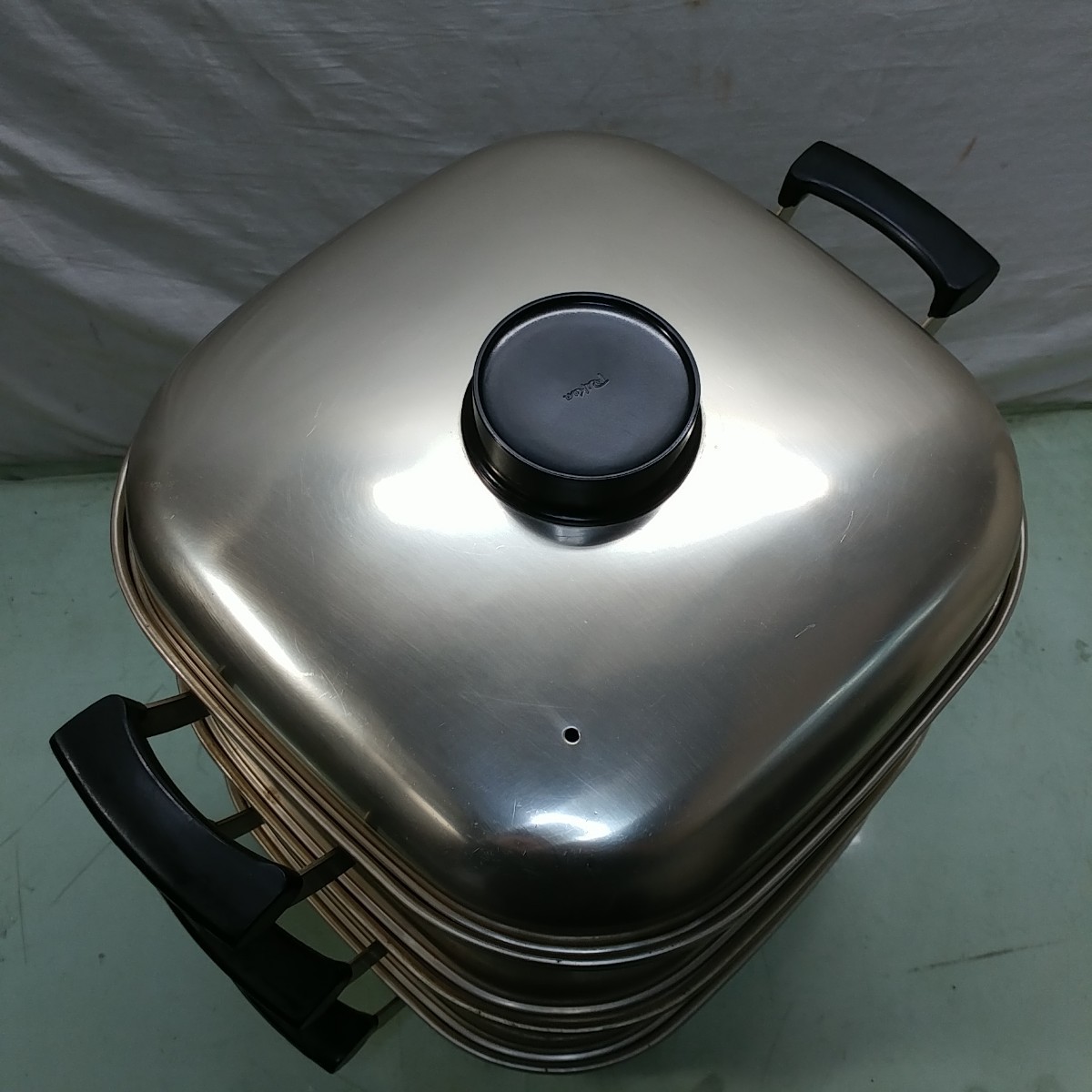 RIKEN/理研 角型 蒸し器 26cm 蒸し鍋 セイロ 両手鍋 調理器具_画像6