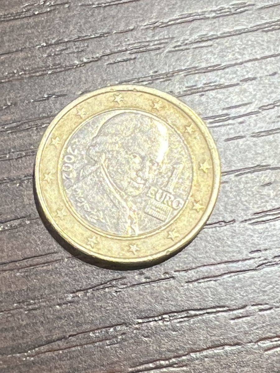 オーストラリア 2002 1ユーロ モーツァルト 外国コイン バイメタル硬貨 アンティーク 流通/現状品 送84 同梱可_画像1