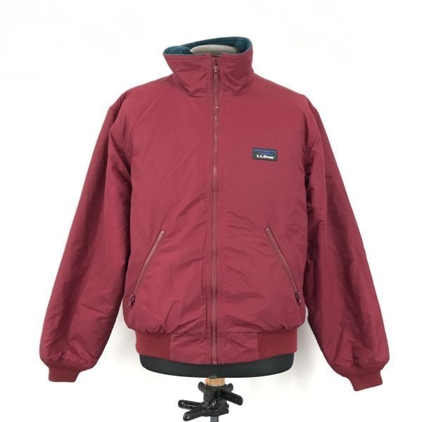 印象のデザイン Made in -S/red】裏フリース/スイングトップ/ジャケット/ブルゾン/Vintage/Coats/Jackets/Jumpers◆BG997 USA/ビンテージ★L.L.Bean【Mens 男性用