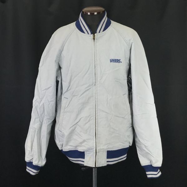 Made in Japan★ヒステリックグラマー★スタジアムジャンパー/ジャケット/ブルゾン【Mens size -L/グレー系】Jackets/Blouson◆XBH115