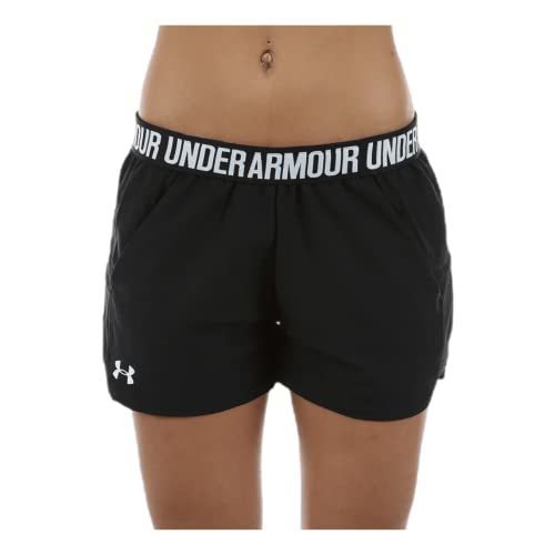 [KCM]Z-3under-207-XL* выставленный товар *[ Under Armor ] женский Play выше шорты 2.0 шорты 1292231 черный размер XL