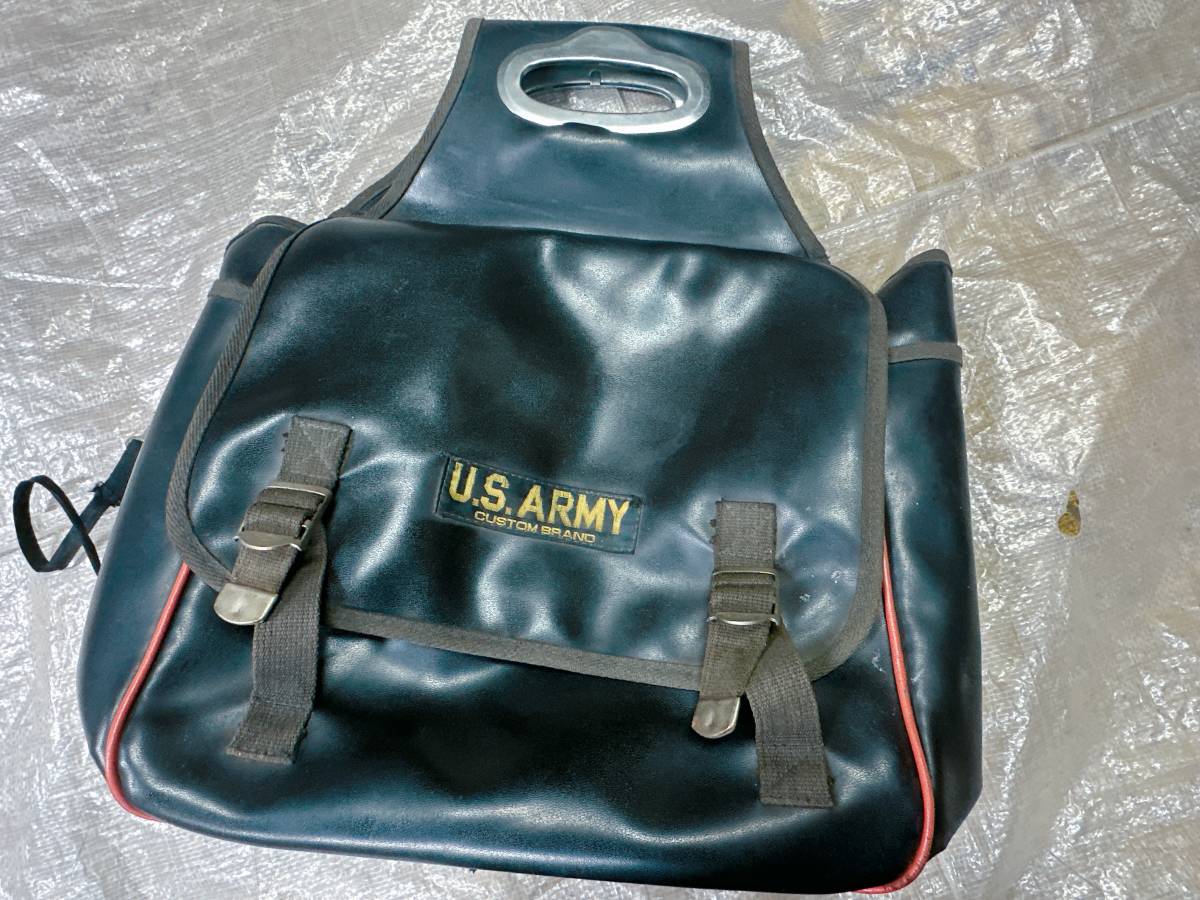  подлинная вещь Tachibana US ARMY Army сумка боковая сумка двойная сумка двойной tachibana( осмотр Z2 KH400 350SS GT380 Z400FX GS золотой Logo Gold 
