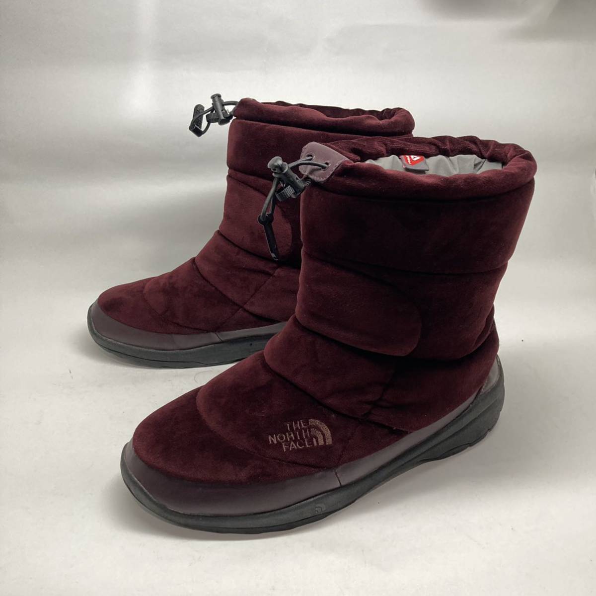 即決!限定! THE NORTH FACE Nuptse Bootie 28cm NF51682 ベロア調 あずき色系 / ノースフェイス ヌプシブーティ ブーツ_画像1