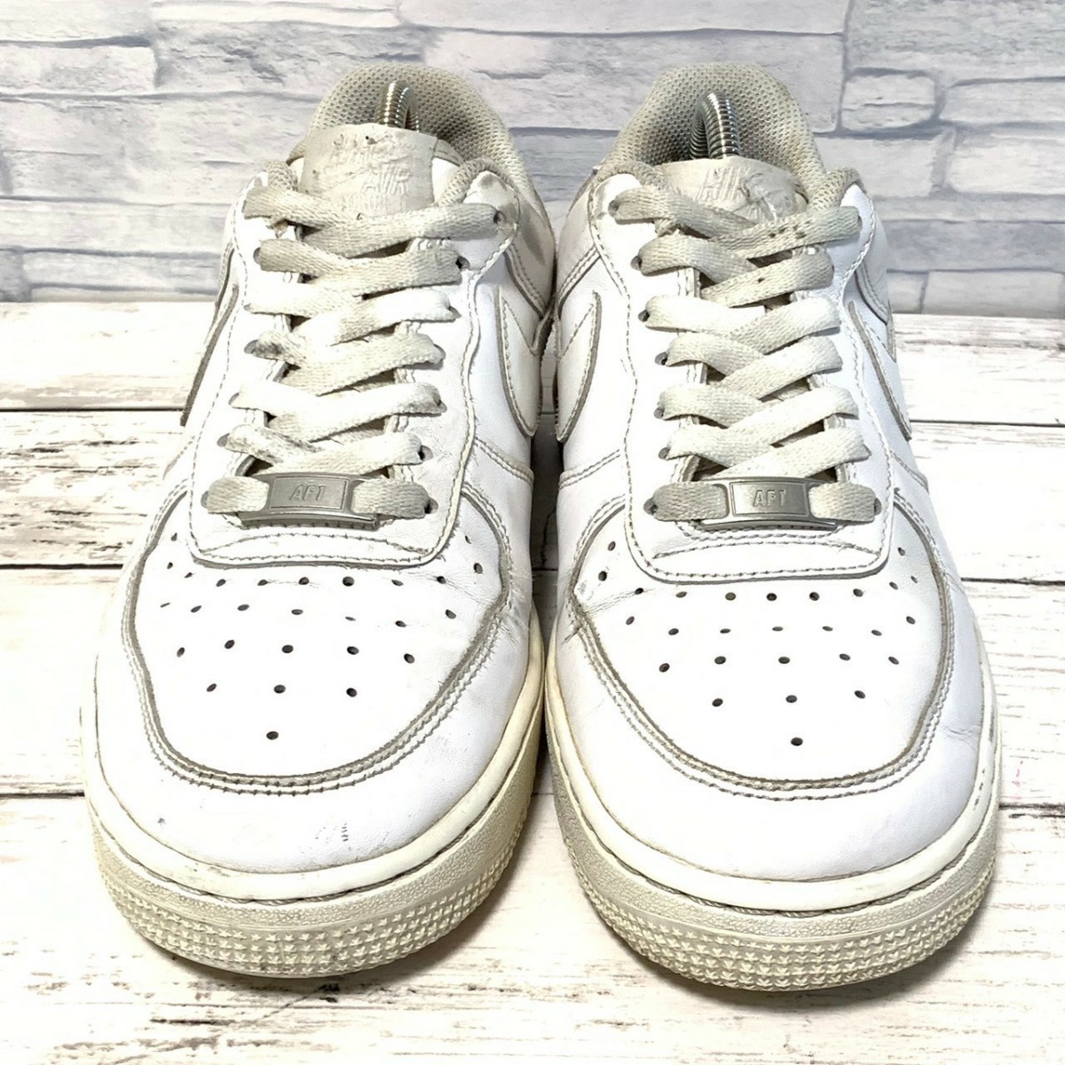 R5224bE NIKE ナイキ スニーカー ホワイト レディース サイズ25cm WMNS AIR FORCE 1 ウィメンズエアフォース1 315115-112_画像4