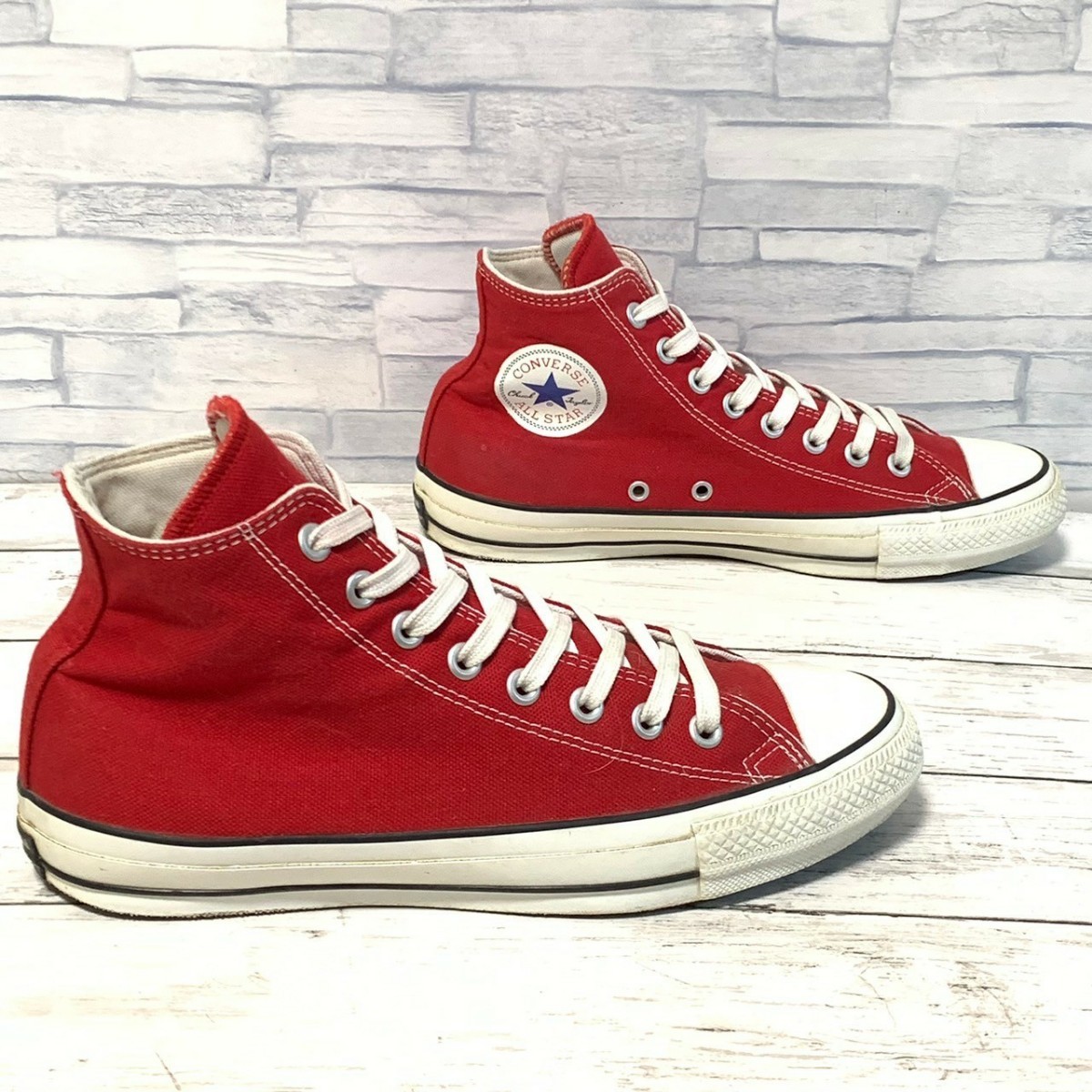 R5297bE CONVERSE コンバース ハイカットスニーカー レッド メンズ サイズ26.5cm ALL STAR 100 COLORS HI オールスター100周年カラーズハイ_画像3