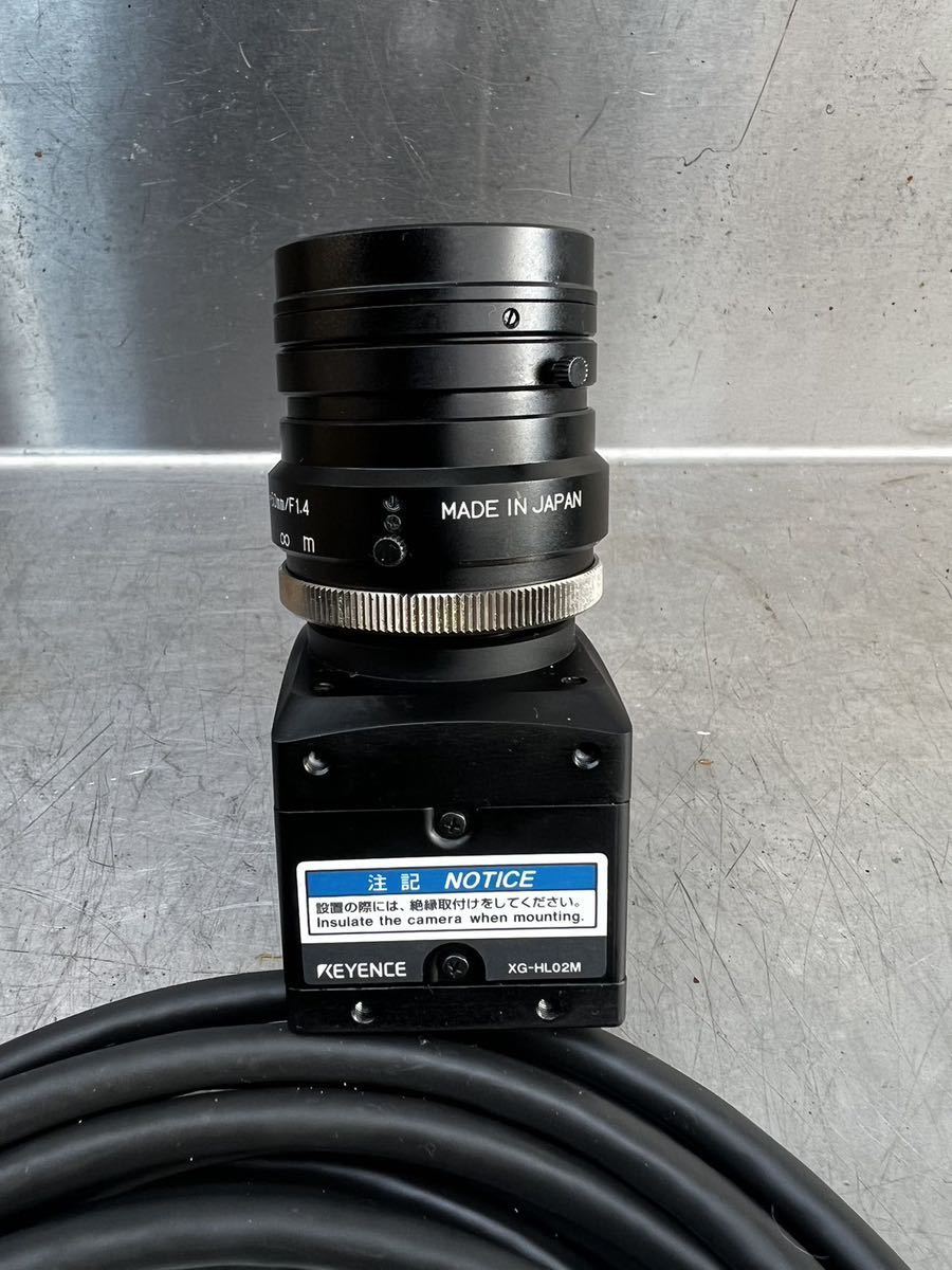 KEYENCE XG-HL02M ラインスキャンカメラ 8倍速 2048画素 f=50mm/F1.4 レンズ付き　中古現状品_画像3